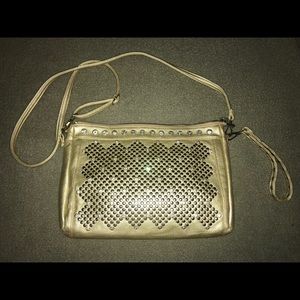 MMS metallic gold purse